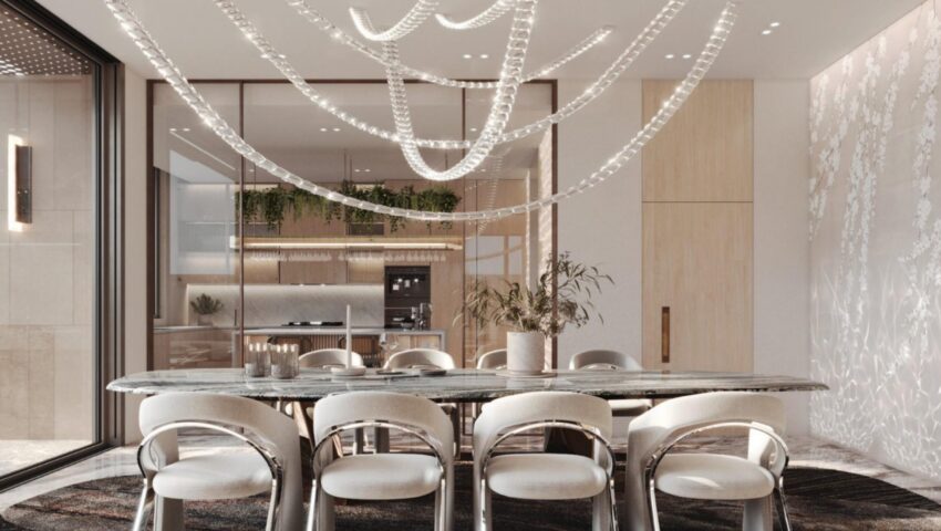 Comfortable dining area with refined décor, perfect for both casual meals and formal gatherings.