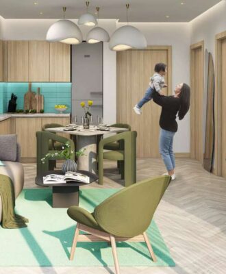 ELO 1 | Modern 2-Bedroom Pool-View Apartment in DAMAC Hills 2 | Dubai